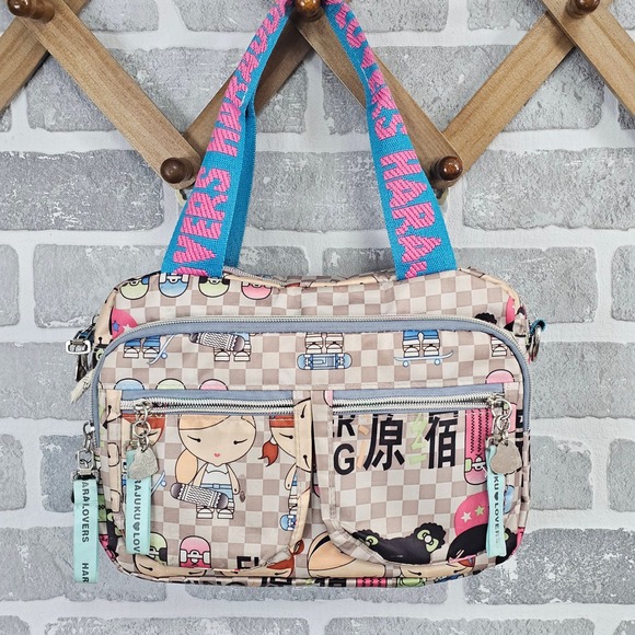 Harajuku Lovers Graphic Print Shoulder Bag Y2K Kawaii Anime Skater Girl Style - Picture 2 of 11